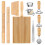 Wood Threaded Rolling Pin Pastas Tool Set Dough Scraper Gnocchi Board Dumpling Maker Ravioli Stamp Cutter Wood Texture 1