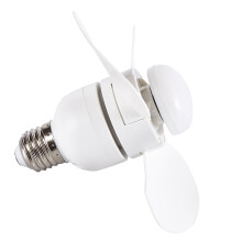 Platzsparender Deckenventilator mit Licht, kleiner-Weiß