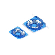 LED-Deckenventilator mit zwei Köpfen, E27-Lampenfassung,-Blau