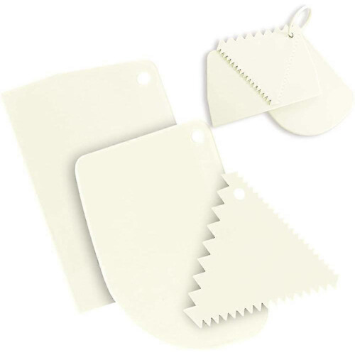 3 Pcs Plastic Dough Spatula - Dough Scraper Bowl Scraper. Dough Scraper Card