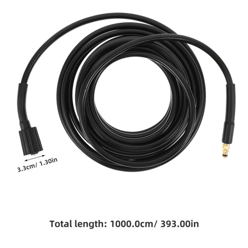 Flexible Power Washer Extension Hose Black Quick Release Hose 1