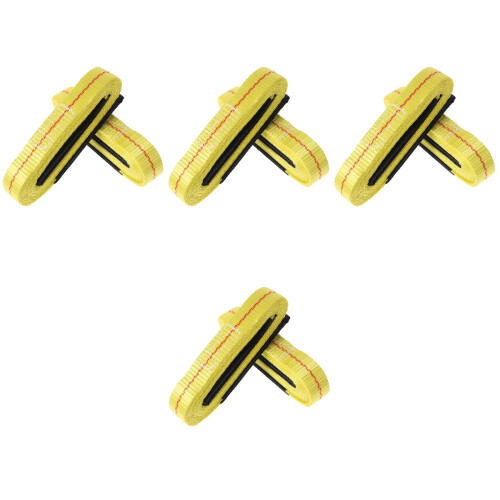 8Pcs Yellow Flat Webbing for Heavy Duty Hoist and Rigging 1
