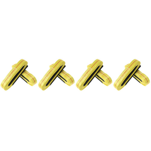 8Pcs Yellow Flat Webbing for Heavy Duty Hoist and Rigging 2