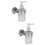2Pcs Silver Bathroom Soap Dispenser with Leakproof Liquid Pump 6