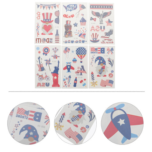 Amerikaanse Independence Day Party Stickers Watertransfer 1
