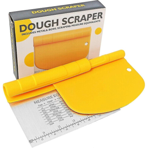 Dough Scraper, Plastic Pastry Cutter - 6 Inch, Yellow 2