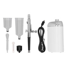 Cordless Airbrush Kit USB Charging Light Portable Handheld Mini Spray Paint Airbrush Set for Cake Decorating Manicure White