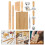 Wood Threaded Rolling Pin Pastas Tool Set Dough Scraper Gnocchi Board Dumpling Maker Ravioli Stamp Cutter Wood Texture 2