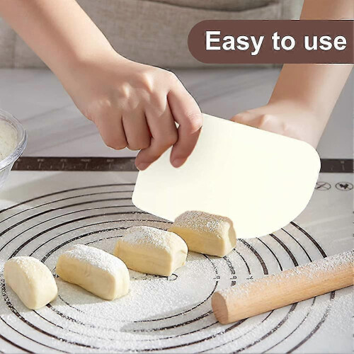 3 Pcs Plastic Dough Spatula - Dough Scraper Bowl Scraper. Dough Scraper Card 2