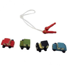 (9 Pcs) 8-10pack 1:12 Scale Dollhouse 4Pcs Miniature Wooden Car with Rope Skipping