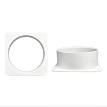 Professional PVC Air Vent Flange Joint Dryer Vent-White 2