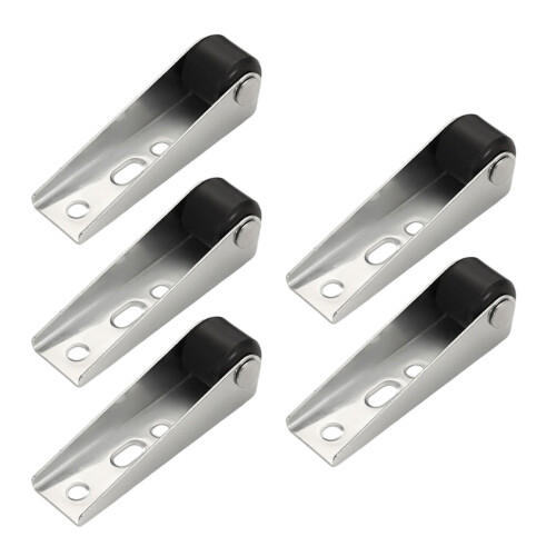 5Pack Rusts Proof Door Hinges Wheel Storage Box Casters-Black