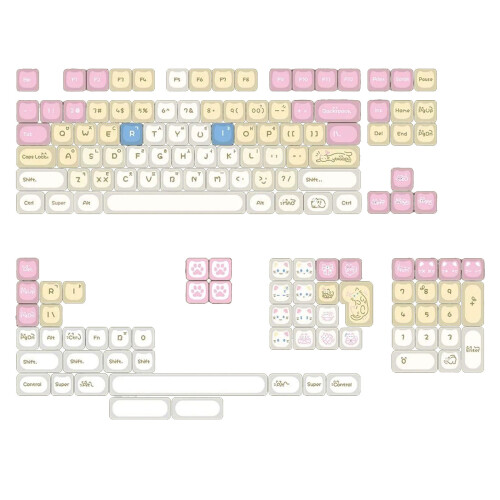 148 Key PBT Candy Color Keycap Set For Mechanical-Korea