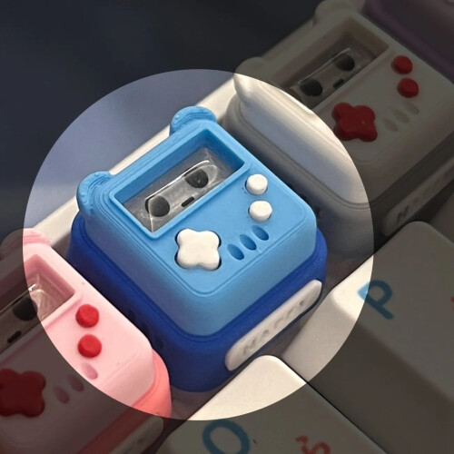 Retro Game Themed Translucents Keycap for Mechanical-Blue 2