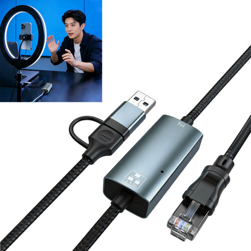 Double Port USB C And USB A Networking Adapter Supports 2 5Gbps 1