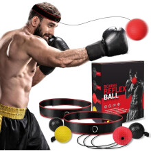Set di fascia per la testa con 4 palline da boxe regolabili per migliorare la velocità di reazione, la coordinazione e la concentrazione. At