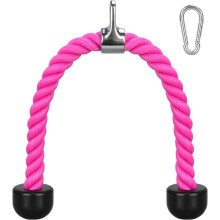 Corda per tricipiti da 68,5 cm (27 pollici) con moschettone, resistente corda in nylon per trazioni, ideale per allenamento di tricipiti, sc