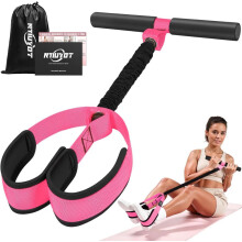 Pedali elastici di resistenza con maniglie, 4 tubi elastici per esercizi plantari migliorati per allenamento completo di tutto il corpo, add