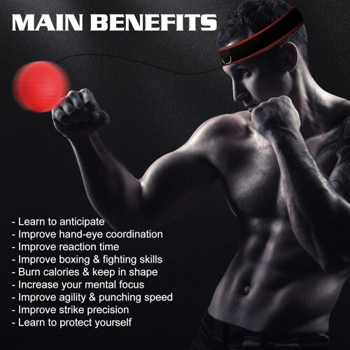 Σετ κεφαλής με 4 μπάλες, ρυθμιζόμενο κιτ προπόνησης για ταχύτητα αντίδρασ 2