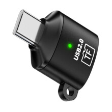Metalen TF-kaartlezeradapter voor naadloos delen-Type-C Zwart