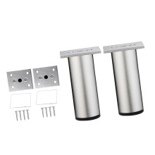 2 Stuks Aluminium Legeringen Meubels-10 cm zandzilver