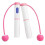 (Black White) Jump Rope Electronic Counting Skipping Rope Count Function Cordless Long Rope 5