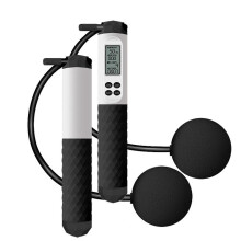 (Black) Electronic Counting Jumping Rope Exercise Jump Rope with Counter Fitness Skipping Rope Home Workout Equipment Enduring Sky Blue