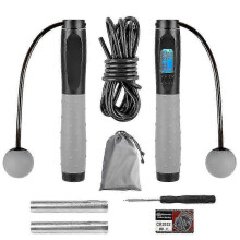 Sports Jump Rope, Cordless Skipping Rope with Counter, 3m Adjustable Skipping Rope with Steel Ball Bearing, Non-slip Handle for Adults/ SZRH A-S