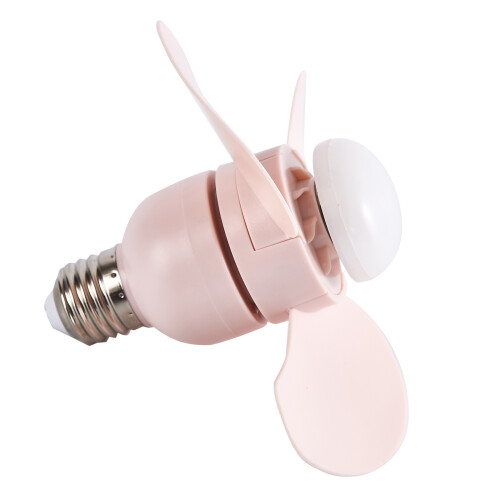 LED Light Bulbs Ceiling Fan With Light E27 Socket Wireless-Pink