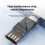 Double Port Type C And USB A Card Reader For TF-black gray 6