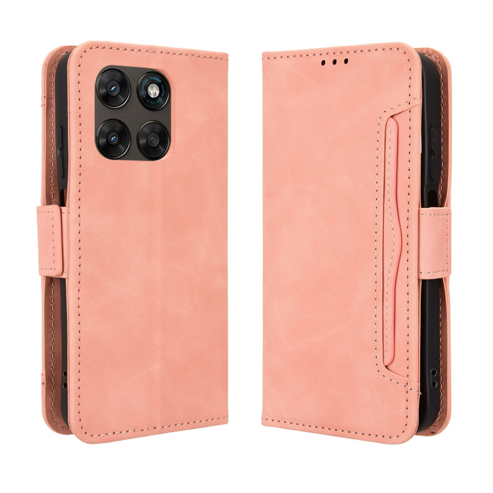(Pink) Phone Cover For Motorola Moto G77 5G / Motorola Moto G67 5G Leather Case Phone Wallet Cover With Mul Pink 6914291741914