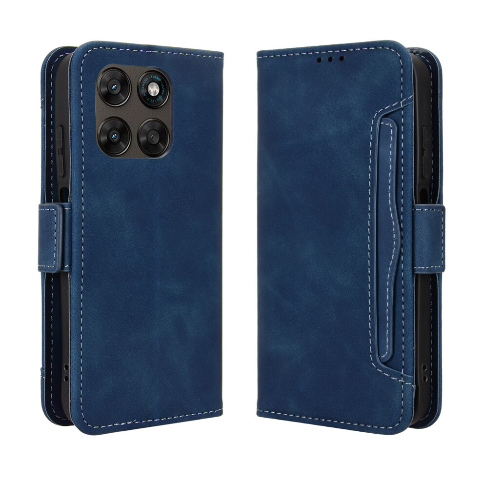 (Blue) Phone Cover For Motorola Moto G77 5G / Motorola Moto G67 5G Leather Case Phone Wallet Cover With Mul Blue 6914297391328