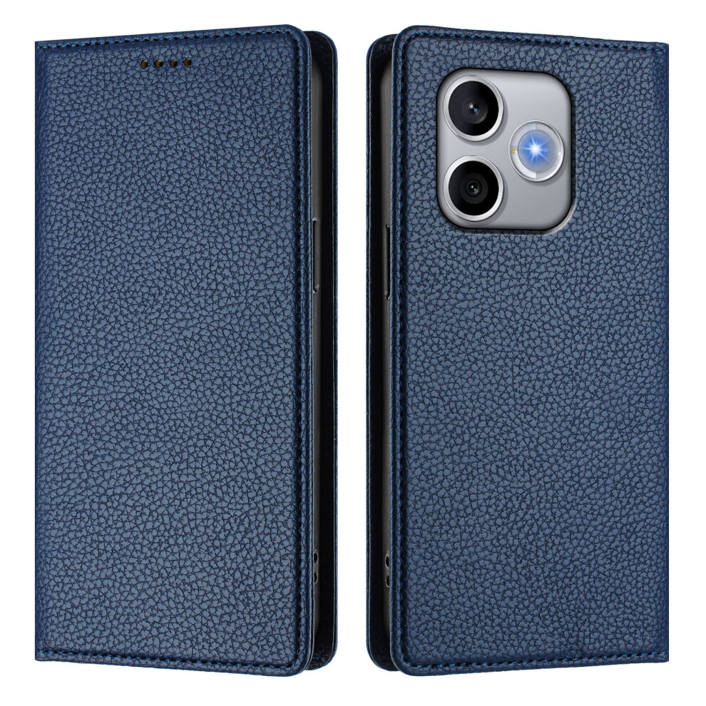 (Dark ) Phone Cover For Honor 600 Lite 5G Wallet Case Rfid Blocking Litchi Texture Leather Mobile Cover Blue 6914292168642