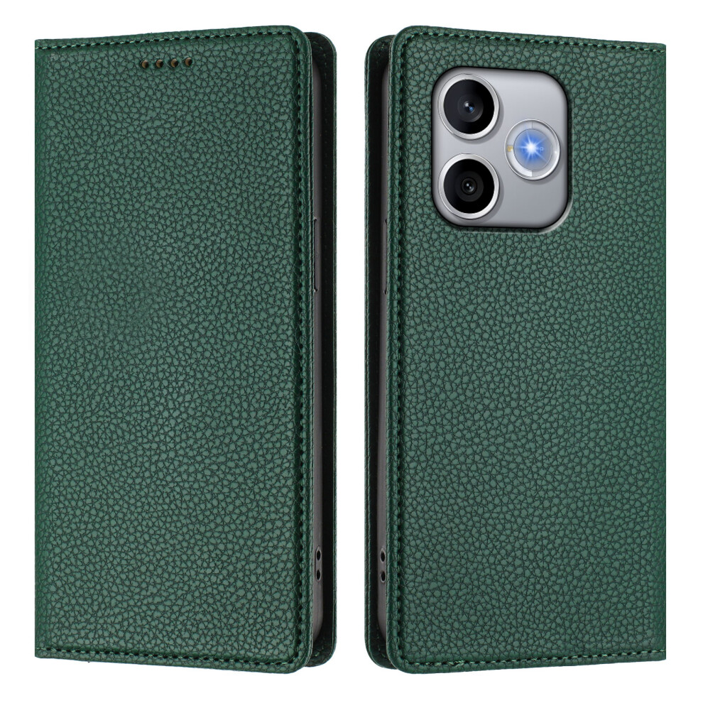 (Dark ) Phone Cover For Honor 600 Lite 5G Wallet Case Rfid Blocking Litchi Texture Leather Mobile Cover Green 6914297708546