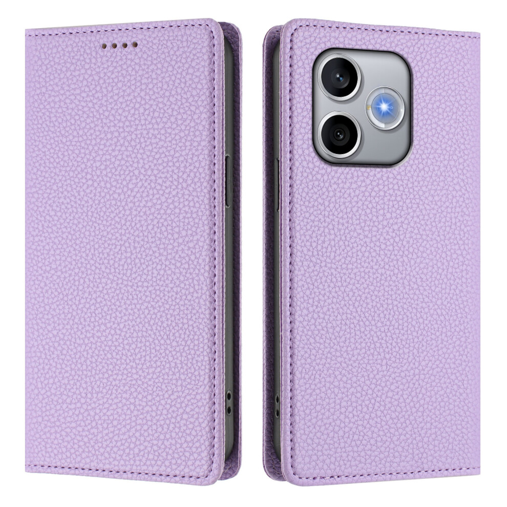 (Light ) Phone Cover For Honor 600 Lite 5G Wallet Case Rfid Blocking Litchi Texture Leather Mobile Cover Purple 6914296072334