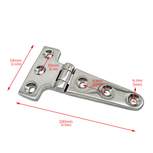 Premium 316 Stainless Steel T Shaped Hinge Includes Mounting 2