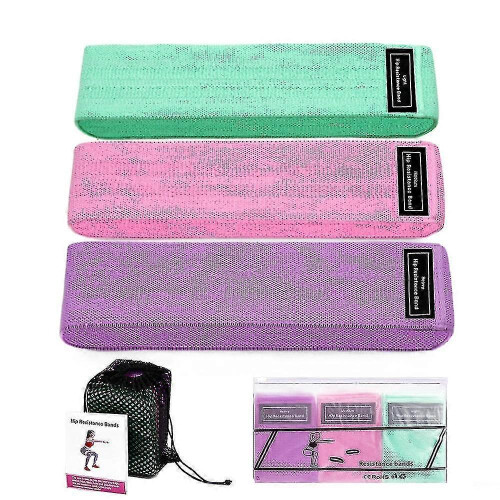Fabric Resistance Bands, Exercise Booty Bands, 3 Set Workout Bands