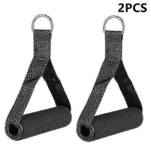 1 Pair Handle Resistance Bands Foam Replacement Gym Equipment Black for Yoga