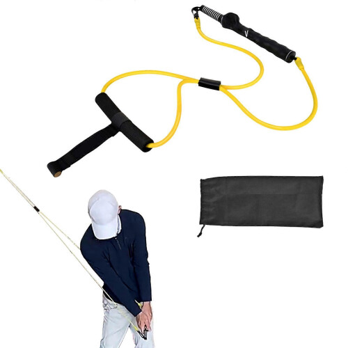 Portable Golf Swing Training Rope Adjustable Golf Resistance Band Exercises Rope Elastic Pull Rope Trainer Easy to Use 1
