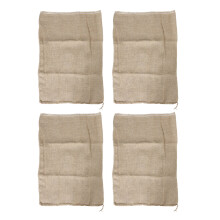 4 Stück wiederverwendbare Sackleinen‑Kartoffelsack‑Laufbeutel, 70 50 cm, Jute