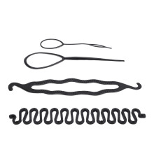 4-teiliges Haar-Dutt-Werkzeug-Set, Kunststoff-Duttformer