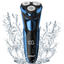 Elektrischer Rasierer für Herren, kabellos, wiederaufladbar, mit ausklappbarem Trimmer, IPX7-Wassers