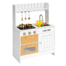 Cozinha de brinquedo em madeira - DUOKU - TZ-KT001 - Luzes e sons - Pia e forno - Madeira (MDF e maciça)