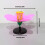 Modèle de fleur de pêcher agrandi avec étamines visibles et 3