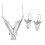 Ensemble de collier de fleurs personnalisé avec-Argent 3 1