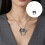 Collier élégant avec pendentif aile de spectre, embellissement 2