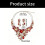 Ensemble collier et boucles d'oreilles floraux-Rose rouge 4