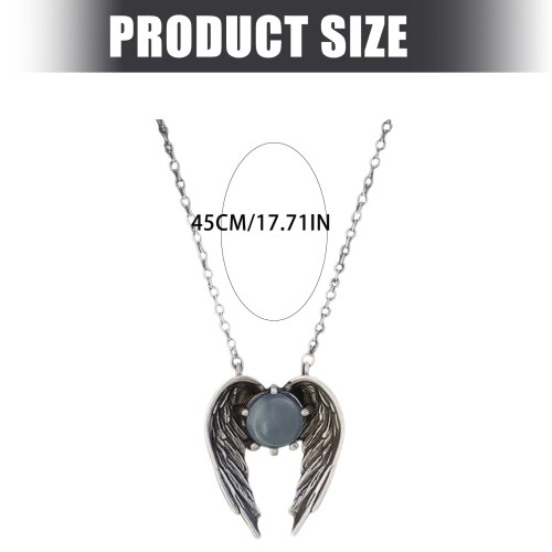 Collier élégant avec pendentif aile de spectre, embellissement 2