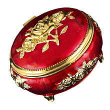 La boîte à bijoux en alliage robuste avec intérieur-Rouge doré