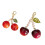 Porte-clés en acrylique Design cerise douce,-rouge clair 2